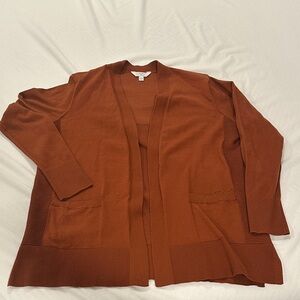Time and Tru Women's Warm Brown/Rust Cardigan